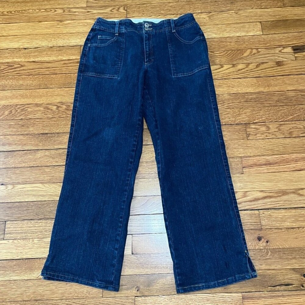 Liz Claiborne Michaela Lizwear Jeans Womens Sz 10 Cropped Blue Denim Pants 29x26